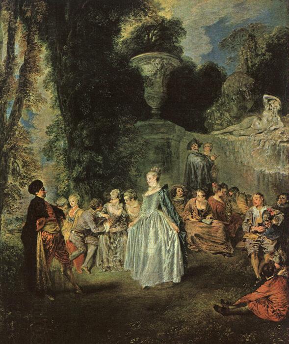 Jean-Antoine Watteau Fetes Venitiennes oil painting picture